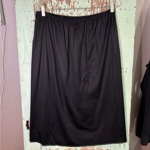VTG Vanity Fair Black Slip Skirt